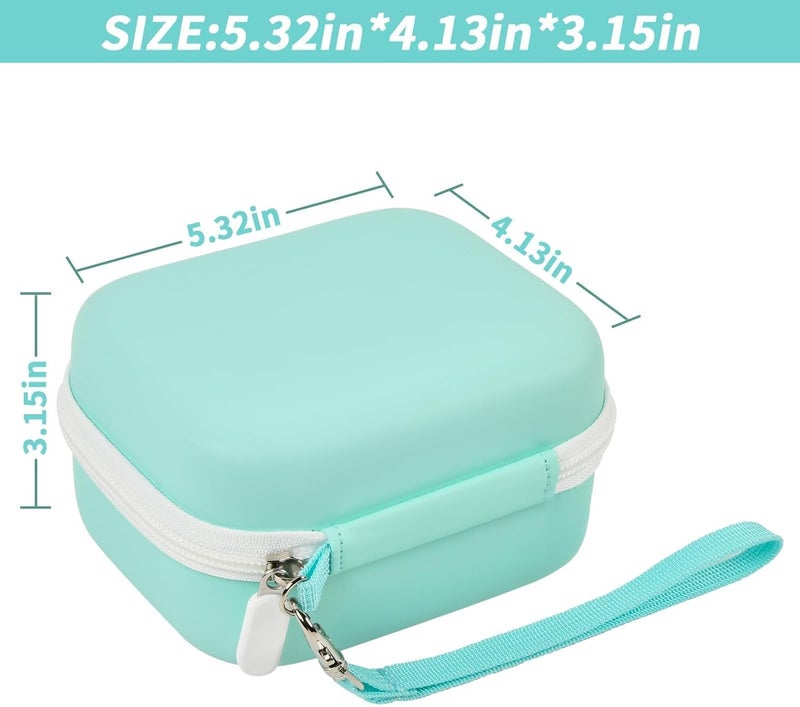 Grapsa Case for Memoking T02/ for ETIKEZ/for Phomemo M02/ T02/ M02S/ M02 pro/ M02X Inkless Sticker Photo Printer. Portable Printer Storage Holder for Label Maker, Thermal Paper, USB Cable (Box Only)-Green - Image 5